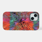 Regenbogen-Supernova-Fraktal-Kunst iPhone 15 Hülle (Rückseite (Horizontal))