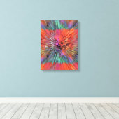 Regenbogen-Supernova-Fraktal-Kunst Leinwanddruck (Insitu (Holzboden))