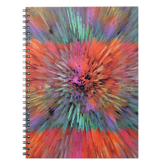 Regenbogen-Supernova-Fraktal-Kunst Notizblock (Vorderseite)