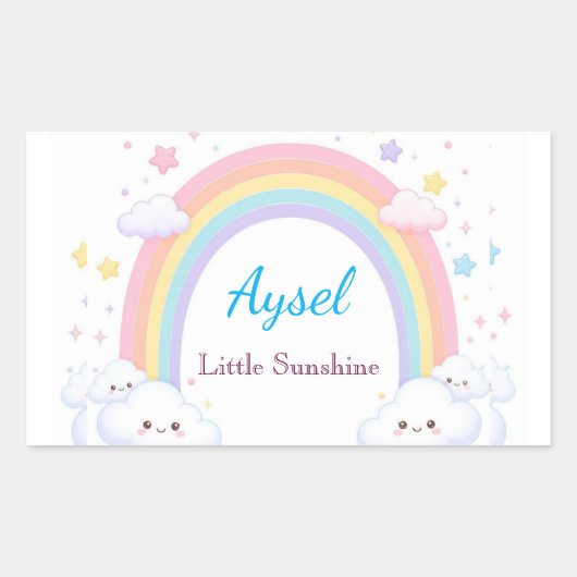 Regenbogen Süße Kinder Aufkleber 🌈 (Vorderseite)