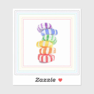 REGENBOGEN-SÜßIGKEIT 4" Vinyl-Aufkleber Aufkleber