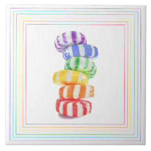 REGENBOGEN-SÜSSIGKEIT Keramikfliese