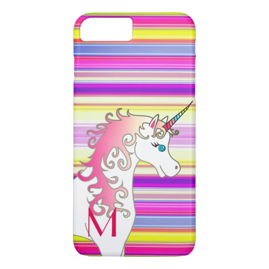 Regenbogen-Süßigkeitgestreifter personalisierter Case-Mate iPhone Hülle (Rückseite)
