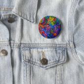 Regenbogen-Süßigkeits-bunter Wirbels-Kunst-Entwurf Button (Beispiel)