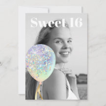 ~* Regenbogen Sweet 16 FOTO Ballon AP29 Geburtstag