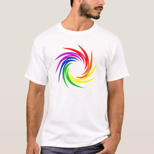 Regenbogen Swirl1 T-Shirt (Vorderseite)