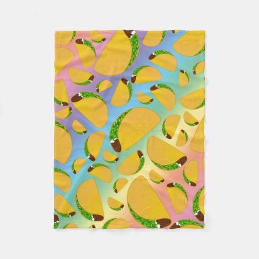 Regenbogen Tacos Fleecedecke (Vorderseite)