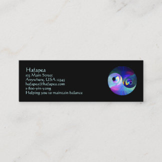 Regenbogen Taijitu Yin Yang Mini Visitenkarte