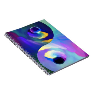 Regenbogen Taijitu Yin Yang Notizblock