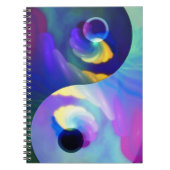 Regenbogen Taijitu Yin Yang Notizblock (Vorderseite)