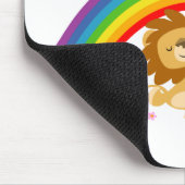 Regenbogen-Tango-Niedliche Cartoon-Löwen Mousepad (Ecke)