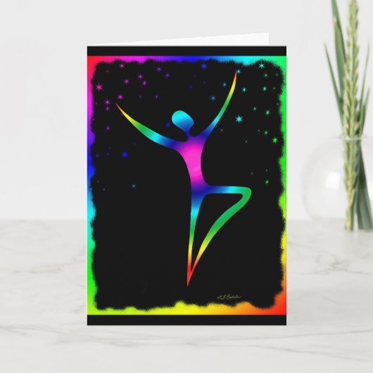 Regenbogen-Tänzer 1 Karte (Vorderseite)