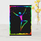 Regenbogen-Tänzer 1 Karte (Gelbe Blume)