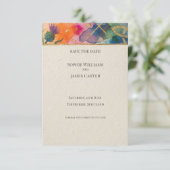 Regenbogen-Tartan Save-the-Date-Karte Save The Date (Stehend Vorderseite)