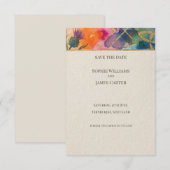 Regenbogen-Tartan Save-the-Date-Karte Save The Date (Vorne/Hinten)