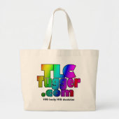 Regenbogen-Tasche TLC Tugger, SEIN Körper SEINE Jumbo Stoffbeutel (Vorne)