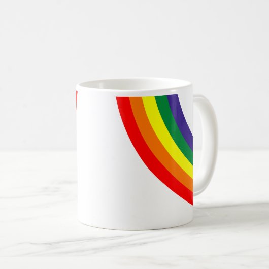 Regenbogen-Tasse Kaffeetasse (VorderseiteRechts)