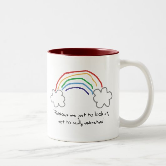 Regenbogen-Tasse Zweifarbige Tasse (Rechts)