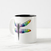 Regenbogen-Tasse Zweifarbige Tasse (Vorderseite Links)