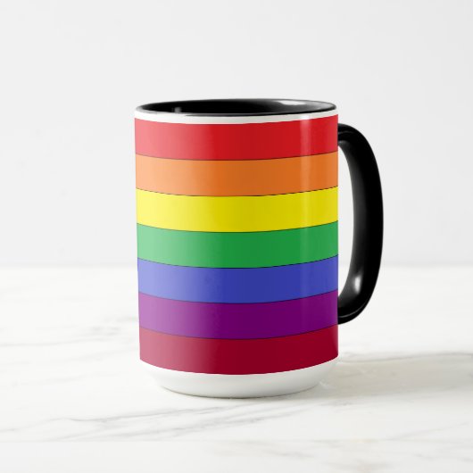 Regenbogen-Tassen-Kaffeetasse Tasse (VorderseiteRechts)
