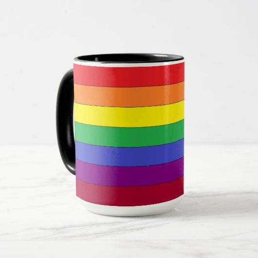 Regenbogen-Tassen-Kaffeetasse Tasse (Vorderseite Links)