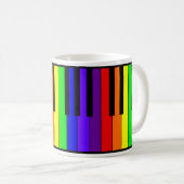 Regenbogen-Tastatur Kaffeetasse (VorderseiteRechts)