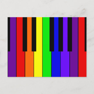 Regenbogen-Tastatur Postkarte
