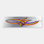 Regenbogen # Tätowierung 4 Autoaufkleber (Vorne)