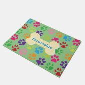 Regenbogen-Tatzen-Druck-Tür-Matte Fußmatte (Schrägansicht)