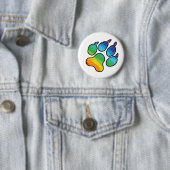 Regenbogen-Tatzen-Knopf Button (Beispiel)