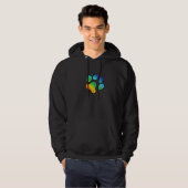 Regenbogen-Tatzen-Sweatshirt Hoodie (Vorne ganz)
