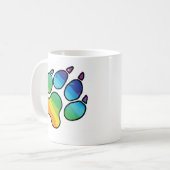 Regenbogen-Tatzen-Tasse Kaffeetasse (Vorderseite Links)