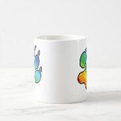 Regenbogen-Tatzen-Tasse Kaffeetasse (Mittel)