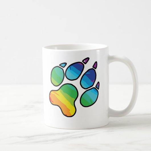 Regenbogen-Tatzen-Tasse Kaffeetasse (Rechts)