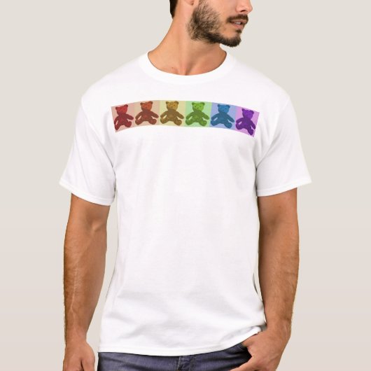 Regenbogen-Teddybären T-Shirt (Vorderseite)