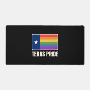 Regenbogen-Texas-Flagge-Design für stolze LGBT+-Te Schreibtischunterlage