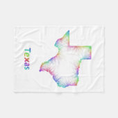 Regenbogen-Texas-Karte Fleecedecke (Vorderseite (Horizontal))