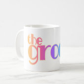 Regenbogen-Text-Bräutigam Kaffeetasse (Vorderseite Links)