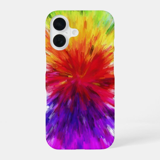 Regenbogen-Tie-Dye-Abstrakt-Handyhülle iPhone 16 Hülle (Rückseite)