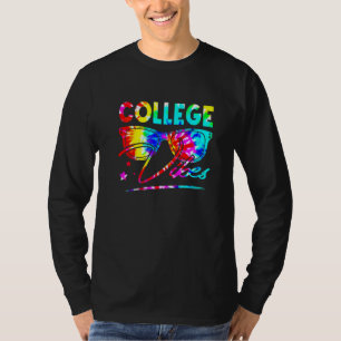 Regenbogen-Tie-Dye-Brille College-Vibes Zurück zur T-Shirt