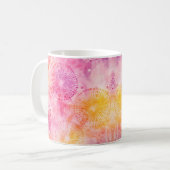 Regenbogen-Tie-Dye-Kunst Kaffeetasse (Vorderseite Links)