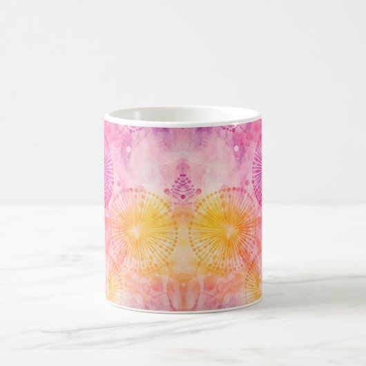 Regenbogen-Tie-Dye-Kunst Kaffeetasse (Mittel)