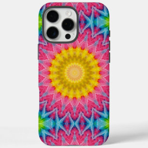Regenbogen-Tie-Dye-Mandala mit lebendiger Symmetri iPhone 16 Pro Max Hülle