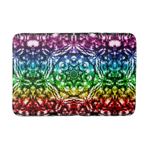 Regenbogen-Tie-Dye-Mandala-Stern Badematte