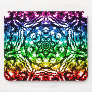 Regenbogen-Tie-Dye-Mandala-Stern Mousepad