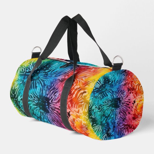 Regenbogen-Tie-Dye-Muster Duffle Bag (Linke Seite)
