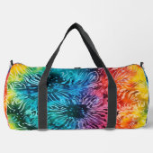Regenbogen-Tie-Dye-Muster Monogramm personalisiert Duffle Bag (Vorderseite)