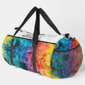 Regenbogen-Tie-Dye-Muster personalisiert Duffle Bag (Rechte Ecke)