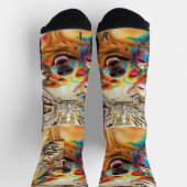 Regenbogen-Tier-Selfie im Supermarkt – Bunt  Socken (Oben)