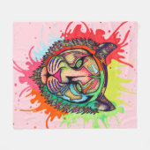 Regenbogen-Tiger Fleecedecke (Vorderseite (Horizontal))